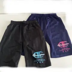 Champion ハーフパンツ 160cm 2枚セット ブラック/ネイビー