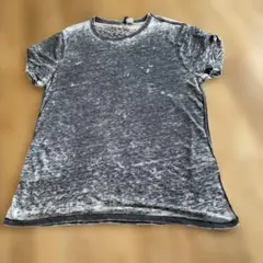 グレー ウォッシュ加工 Tシャツ