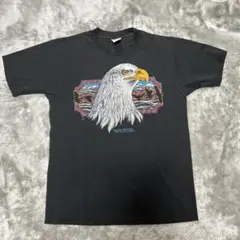 Jerzees 鷲イラスト Tシャツ M 黒
