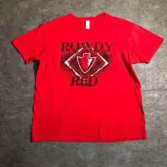 【ヴィンテージ】US スポーツイベントプリントTシャツ 赤 古着 ZSM6