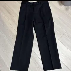青山 ワンタック スラックス ブラック 76