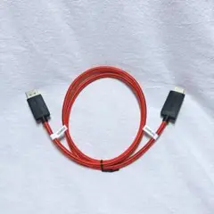 HDMI ケーブル 1m レッド ディスプレイ ポート 赤 オス PC