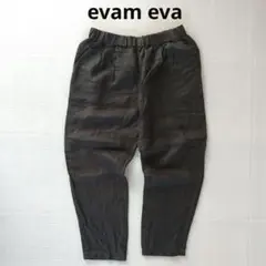 比較的美品◆evam eva リネン100% タック入 テーパードパンツ ワイド