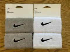【新品・未開封】NIKE ナイキ リストバンド 2セット（ホワイト／グレー）