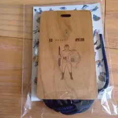海上自衛隊 木製パスケース ストラップ付き
