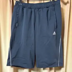 adidas カジュアルパンツ ジャージ ランニングウェア グレー ネイビー M