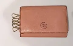 シャネル ココマーク ピンク キーケース キーリング 6連
