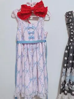 【本日限定価格】sweetie ribbon ジャンパースカート カチューシャ