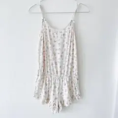 【日曜sale】ジェラートピケ オールインワン ショートパンツ 花柄