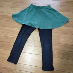 【新品】スカッツ　スカート　レギンス　グリーン　緑　黒 無地　120
