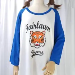 used 2XL相当 fairlawn TIGERS ラグラン 七分袖 Tシャツ