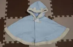 ミキハウス フェイクファー付きマント ポンチョ 70〜90cm