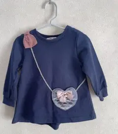 any Famネイビー ハートポケット トップス 90cm