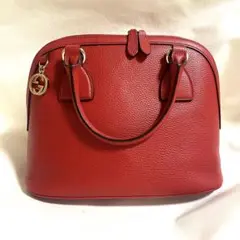 GUCCI グッチ ショルダーバッグ ハンドバッグ レッド 中古