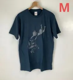バンクシー Falling Shopper アートTシャツ(M紺)ア31