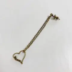 Dior ディオール ハート ロゴ ピアス アンティークゴールド スイング