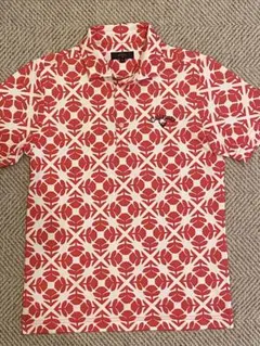 【美品】Callaway 花柄ポロシャツ Mサイズ 赤白