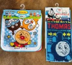 新品未使用アンパンマン　トーマス　ミニタオル　ポケットタオル　幼児