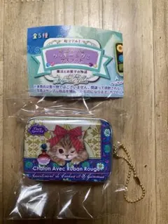 缶入り　クッキー＆グミ　マスコット　魔法とお菓子の物語　C 赤リボンにゃんこ缶