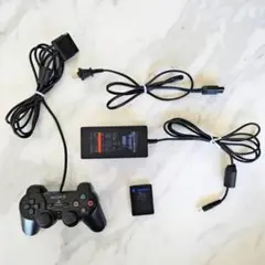 【動作確認済】PS2用コントローラ、電源アダプター、メモリーカードセット