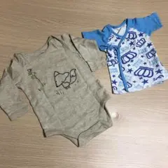 baby dollベビードール短肌着 ベビーギャップロンパース80●2点セット