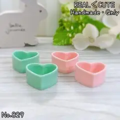 ミニチュア食器 ハート型キャンディーポット 本体のみ 4個セット 829