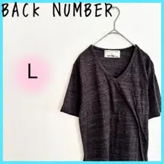 【美品】バックナンバー 半袖Ｔシャツ Vネック トップス メンズ L 黒