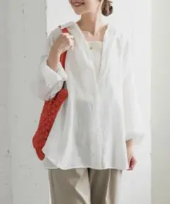 URBAN RESEARCH DOORS WOMENS ラミー混ルーズシャツ