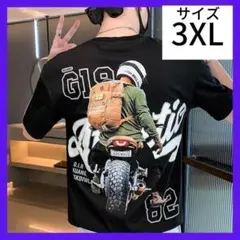 423 バイク Tシャツ プリント 落書き ユニセックス メンズ