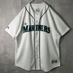 Majestic MLB シアトルマリナーズ 肉厚 ユニフォーム 刺繍 白