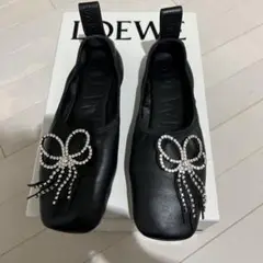 LOEWE ビジューフラットバレリーナ