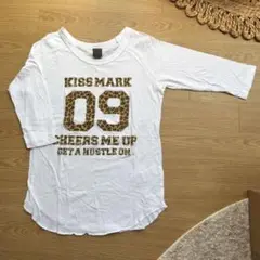 【Kissmark】アニマルプリント 七分袖Tシャツ