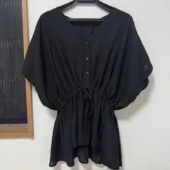 AZUL by moussy フロントペプラムブラウス