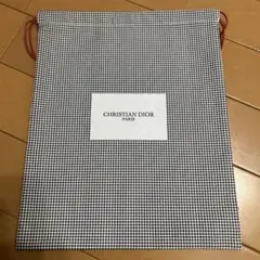 Christian Dior 千鳥格子柄巾着袋