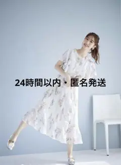 tocco closet フラワーエンブロイダリー×フラワープリントワンピース