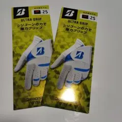 ブリヂストンウルトラグリップゴルフグローブ25cm2枚ブラック