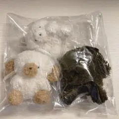 じょせまる　ガチャガチャ　黒 みみのび らて　3体セット