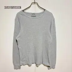 ●INDUSTRIE ワッフルカットソー（M）ロンT グレー系　カジュアル