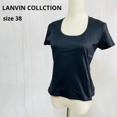 ランバンコレクション　　半袖Tシャツ　シンプル　38　黒　夏　a435