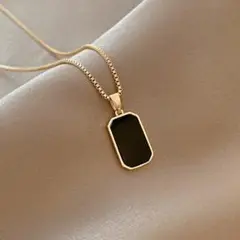 再入荷♡　アクセサリー　ネックレス　ゴールド　ブラック　スクエア　チョーカー