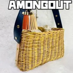 新品未使用 AMONGOUT かごバッグ 調整式ハンドルレザー 激可愛タッセル