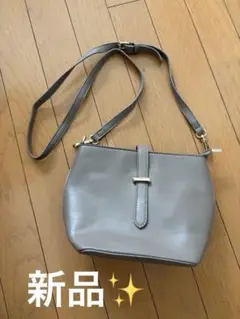 新品未使用　ブラウン　合成皮革　小型　ショルダーバッグ