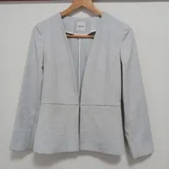 NOLLEY'S ノーカラージャケット グレー
