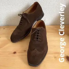 George Cleverley スウェードシューズ 茶色靴