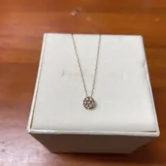 美品◆ Milluflora 10Kダイヤモンドピンクゴールドネックレス