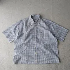 old FILA シアサッカー シャツ 短丈 ボックスシルエット