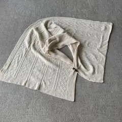 処分価格‼️ナチュラルベーシック　メチャ柔らかな編み込みカシミアニットショール