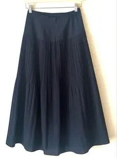⭐︎ INDIVI　プリーツ　ロングスカート　38　ネイビー