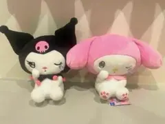 マイメロ クロミ　しょんぼりあめもようBIGぬいぐるみ プライズ品