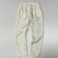 00s~ リネン100% 2タック スラックス 霜降り 生成り テーパード